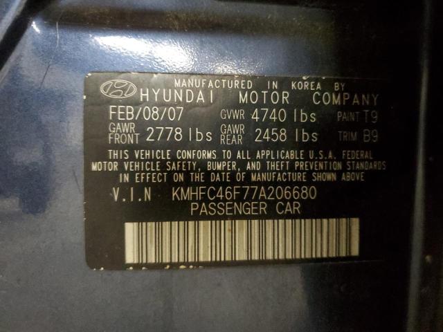 Photo 10 from auction – 2007 HYUNDAI AZERA SE with VIN KMHFC46F77A206680