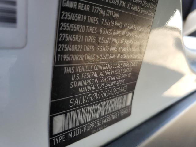 Photo 10 from auction – 2016 LAND ROVER RANGE ROVE with VIN SALWR2VF6GA562443