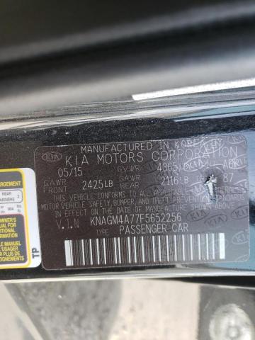 Photo 10 from auction – 2015 KIA OPTIMA LX with VIN KNAGM4A77F5652256