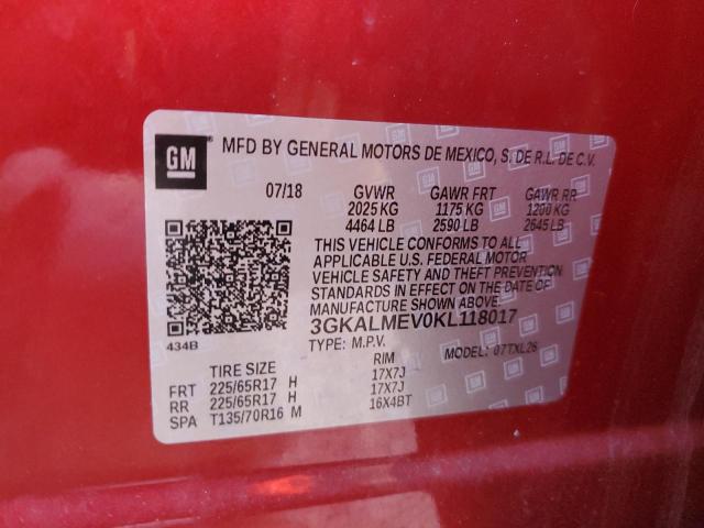 Photo 10 from auction – 2019 GMC TERRAIN SL with VIN 3GKALMEV0KL118017