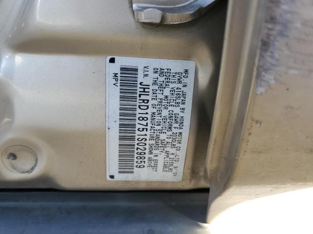 Photo 10 from auction – 2001 HONDA CR-V SE with VIN JHLRD18751S029859