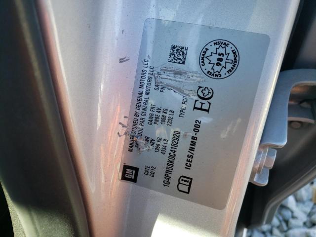 Photo 10 from auction – 2012 BUICK VERANO with VIN 1G4PN5SK0C4182920