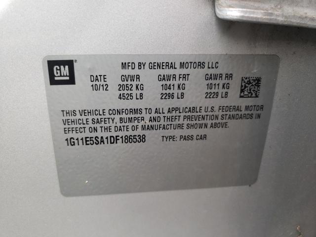 Photo 10 from auction – 2013 CHEVROLET MALIBU 2LT with VIN 1G11E5SA1DF186538