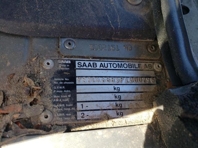 Photo 10 from auction – 1993 SAAB 9000 CS with VIN YS3CK68B5P1000296
