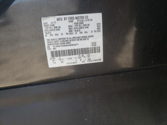 Photo 10 from auction – 2017 FORD EXPLORER X with VIN 1FM5K7D83HGD63271
