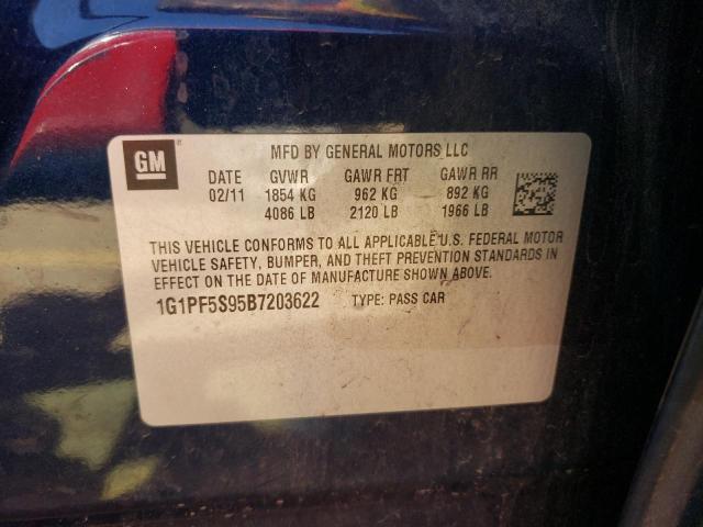 Photo 10 from auction – 2011 CHEVROLET CRUZE LT with VIN 1G1PF5S95B7203622