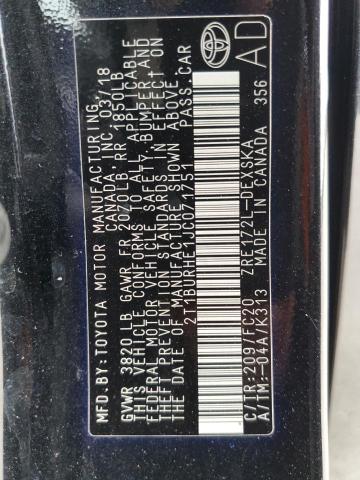 Photo 10 from auction – 2018 TOYOTA COROLLA L with VIN 2T1BURHE1JC071751