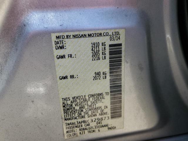 Photo 10 from auction – 2014 NISSAN ALTIMA 2.5 with VIN 1N4AL3AP8EC329873