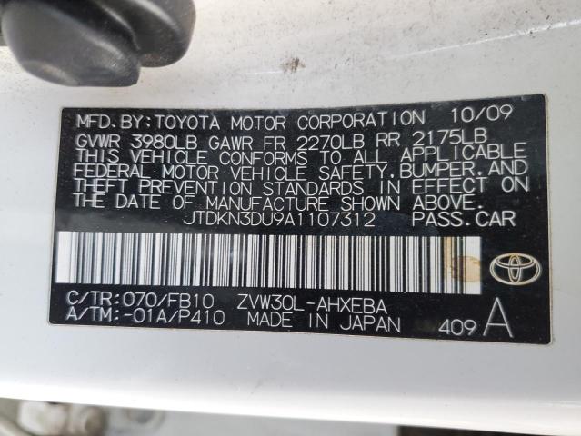Photo 10 from auction – 2010 TOYOTA PRIUS with VIN JTDKN3DU9A1107312