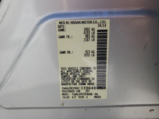 Photo 10 from auction – 2014 NISSAN LEAF S with VIN 1N4AZ0CP4EC339648