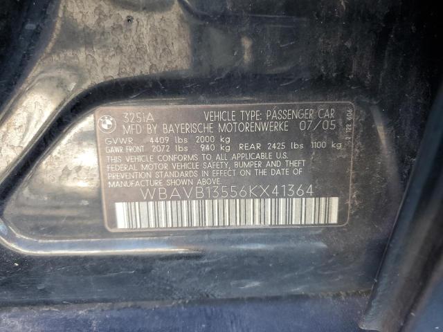 Photo 10 from auction – 2006 BMW 325 I with VIN WBAVB13556KX41364