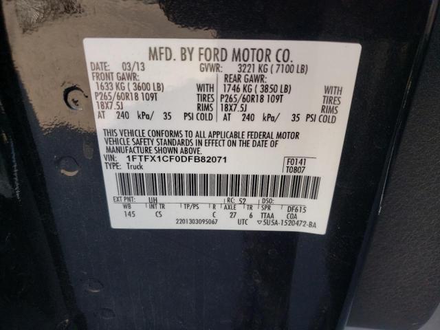 Photo 10 from auction – 2013 FORD F150 SUPER with VIN 1FTFX1CF0DFB82071