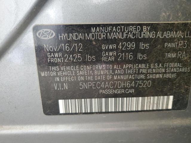 Photo 10 from auction – 2013 HYUNDAI SONATA SE with VIN 5NPEC4AC7DH647520