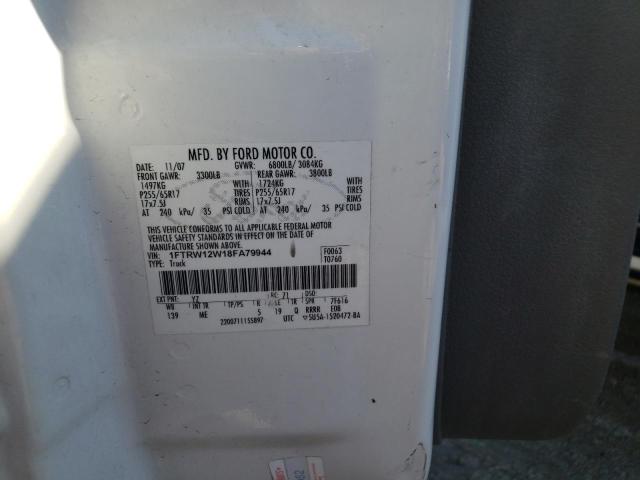 Photo 10 from auction – 2008 FORD F150 SUPER with VIN 1FTRW12W18FA79944