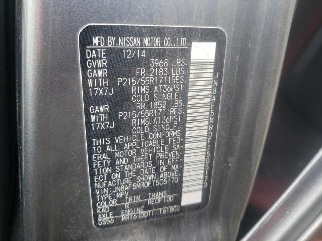 Photo 10 from auction – 2015 NISSAN JUKE S with VIN JN8AF5MR0FT505170