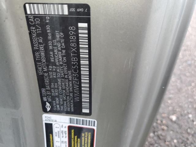 Photo 10 from auction – 2011 MINI COOPER CLU with VIN WMWZF3C53BTX81898