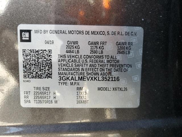 Photo 10 from auction – 2019 GMC TERRAIN SL with VIN 3GKALMEVXKL352116