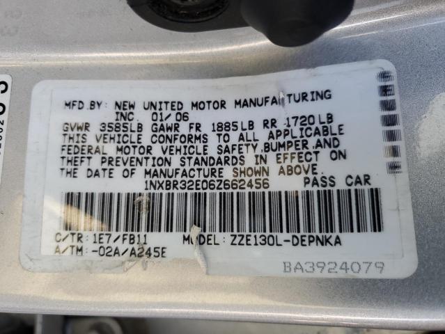 Photo 10 from auction – 2006 TOYOTA COROLLA CE with VIN 1NXBR32E06Z662456