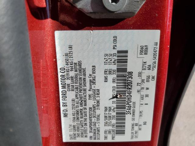 Photo 10 from auction – 2015 FORD FUSION SE with VIN 3FA6P0HD4FR207308