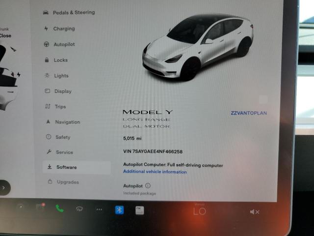 Photo 8 from auction – 2022 TESLA MODEL Y with VIN 7SAYGAEE4NF466258