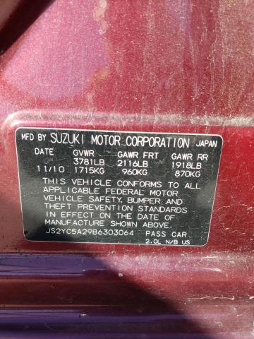 Photo 10 from auction – 2011 SUZUKI SX4 LE with VIN JS2YC5A29B6303064