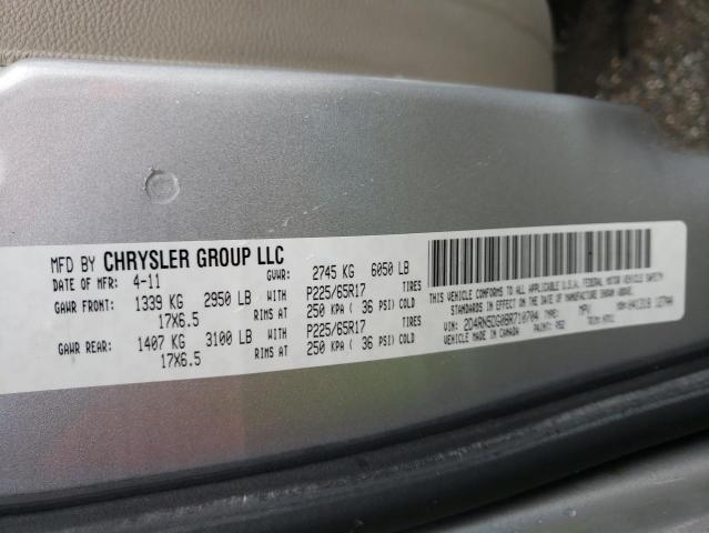 Photo 10 from auction – 2011 DODGE GRAND CARA with VIN 2D4RN5DG0BR710704