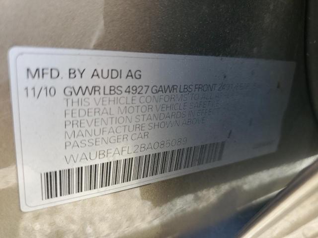 Photo 10 from auction – 2011 AUDI A4 PREMIUM with VIN WAUBFAFL2BA085089