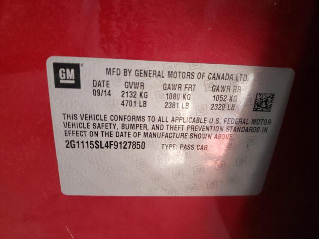 Photo 10 from auction – 2015 CHEVROLET IMPALA LT with VIN 2G1115SL4F9127850
