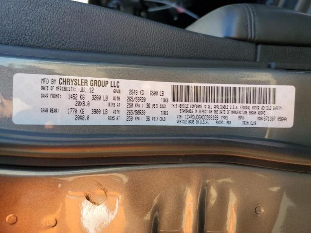 Photo 10 from auction – 2013 DODGE DURANGO CR with VIN 1C4RDJDGXDC509199