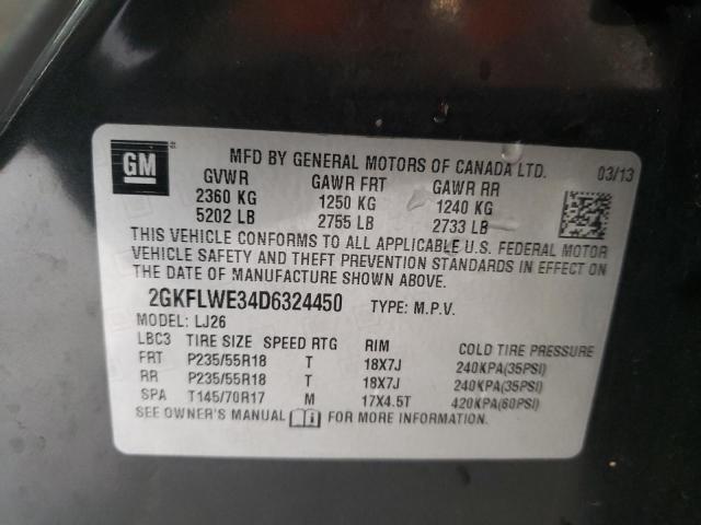 Photo 10 from auction – 2013 GMC TERRAIN SL with VIN 2GKFLWE34D6324450
