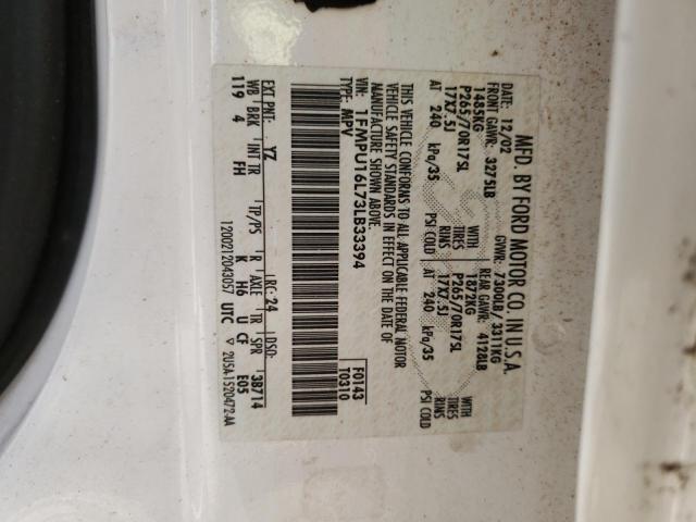Photo 10 from auction – 2003 FORD EXPEDITION with VIN 1FMPU16L73LB33394