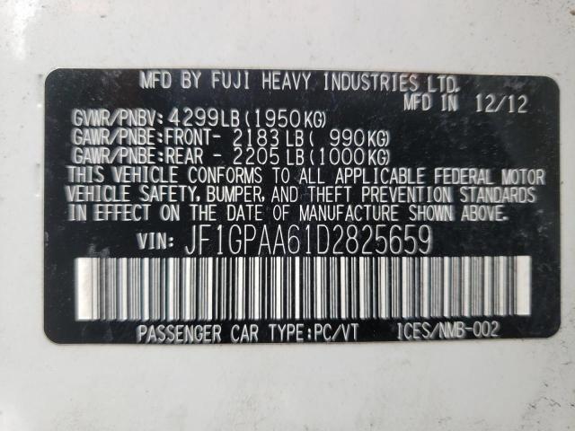 Photo 10 from auction – 2013 SUBARU IMPREZA with VIN JF1GPAA61D2825659