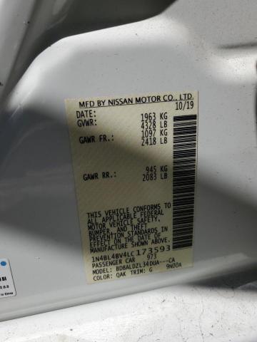Photo 10 from auction – 2020 NISSAN ALTIMA S with VIN 1N4BL4BV4LC173593