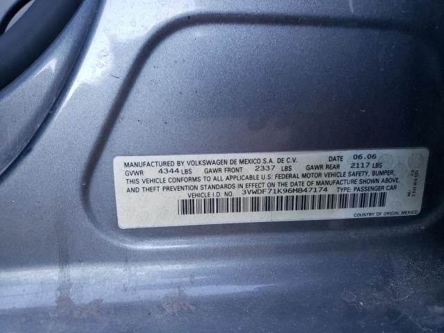 Photo 10 from auction – 2006 VOLKSWAGEN JETTA 2.5L with VIN 3VWDF71K96M847174
