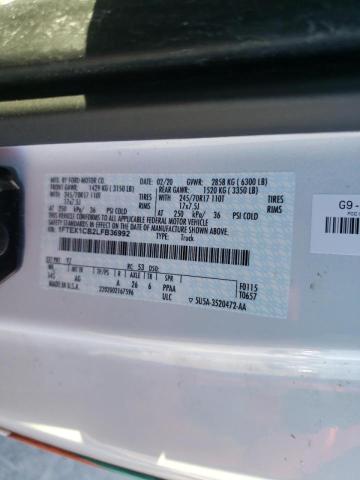 Photo 10 from auction – 2020 FORD F150 SUPER with VIN 1FTEX1CB2LFB36992