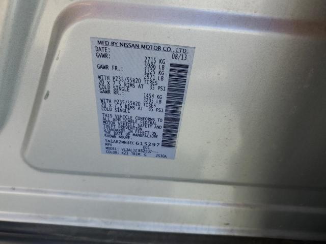 Photo 10 from auction – 2014 NISSAN PATHFINDER with VIN 5N1AR2MN3EC615297