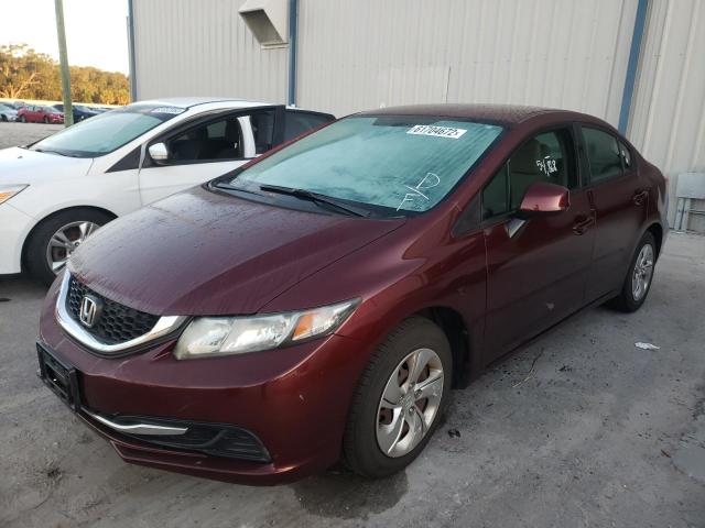 Photo 2 from auction – 2013 HONDA CIVIC LX with VIN 2HGFB2F52DH575707
