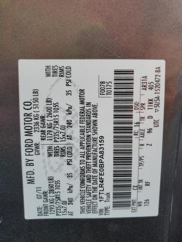Photo 10 from auction – 2011 FORD RANGER SUP with VIN 1FTLR4FE0BPA83159