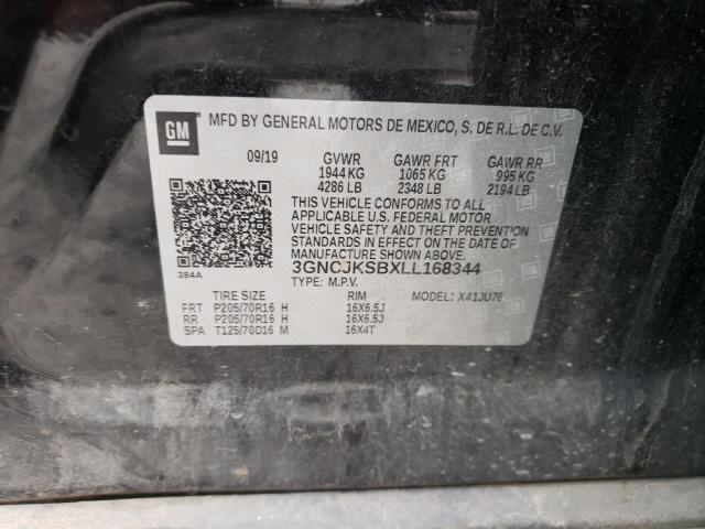 Photo 10 from auction – 2020 CHEVROLET TRAX LS with VIN 3GNCJKSBXLL168344