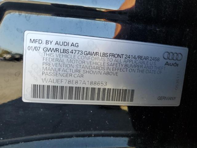 صورة رقم 10 من المزاد - 2007 AUDI A4 S-LINE مع VIN WAUEF78E87A188653