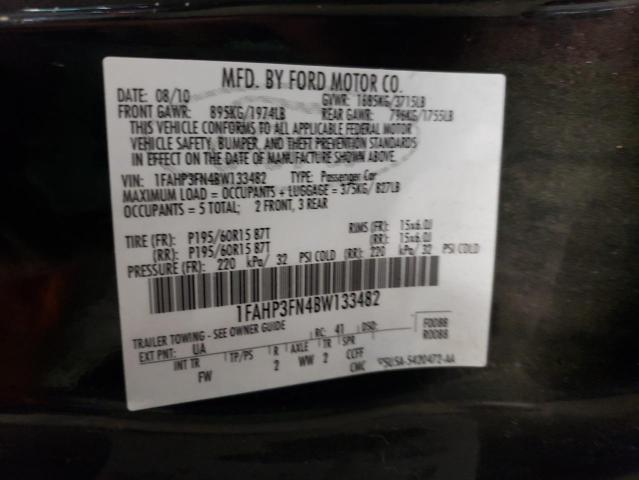 صورة رقم 10 من المزاد - 2011 FORD FOCUS SE مع VIN 1FAHP3FN4BW133482