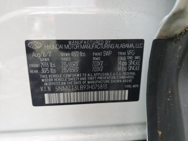 Photo 10 from auction – 2018 HYUNDAI SANTA FE S with VIN 5NMZT3LB9JH075813