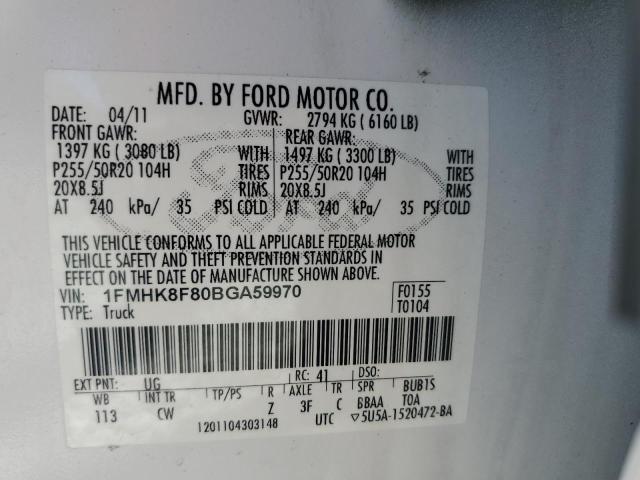 Photo 10 from auction – 2011 FORD EXPLORER L with VIN 1FMHK8F80BGA59970