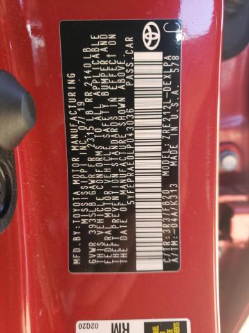 Photo 10 from auction – 2020 TOYOTA COROLLA LE with VIN 5YFEPRAE0LP043036