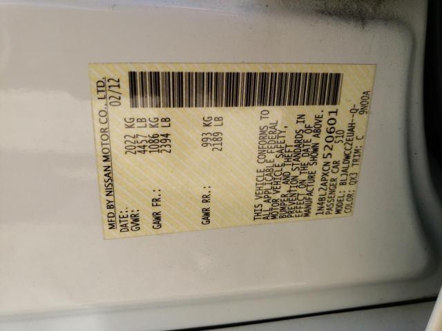 Photo 10 from auction – 2012 NISSAN ALTIMA SR with VIN 1N4BL2APXCN520601