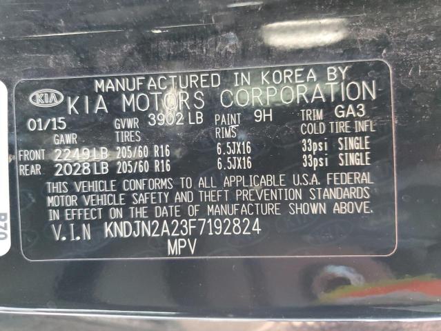 Photo 10 from auction – 2015 KIA SOUL with VIN KNDJN2A23F7192824