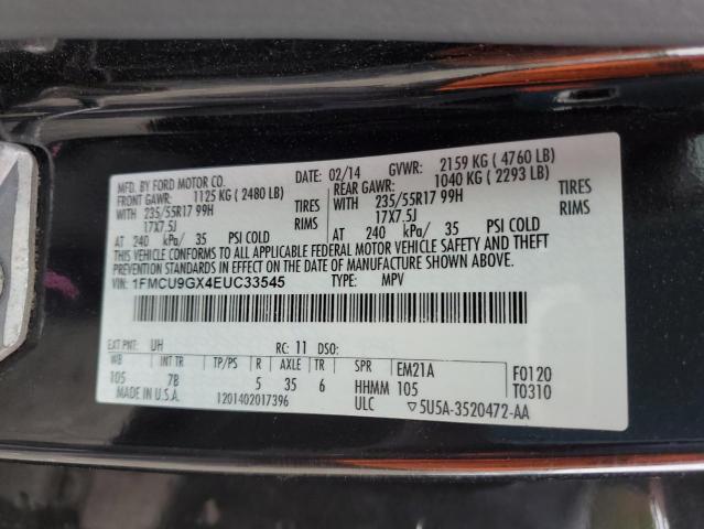 Photo 10 from auction – 2014 FORD ESCAPE SE with VIN 1FMCU9GX4EUC33545