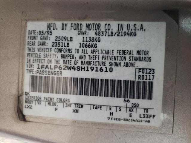 Photo 10 from auction – 1995 FORD THUNDERBIR with VIN 1FALP62W4SH191610