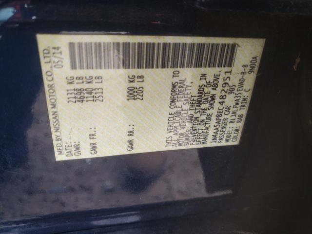 Photo 10 from auction – 2014 NISSAN MAXIMA S with VIN 1N4AA5AP8EC482951