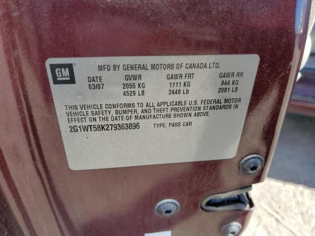 Photo 10 from auction – 2007 CHEVROLET IMPALA LT with VIN 2G1WT58K279363896